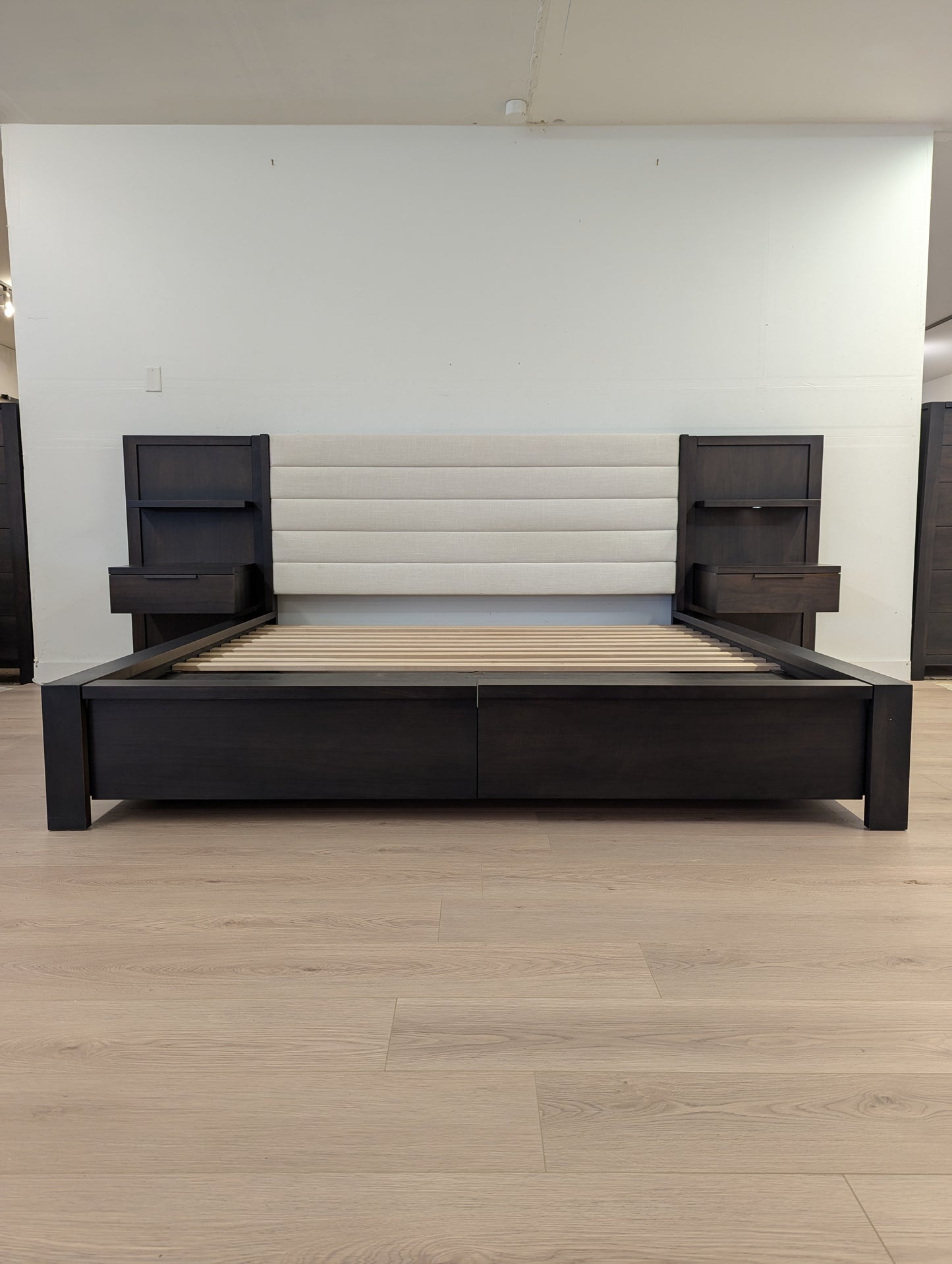 West Bros Furniture Phase Upholstered Bed W/ Nightstands