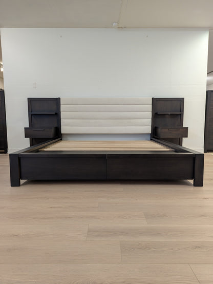 West Bros Furniture Phase Upholstered Bed W/ Nightstands