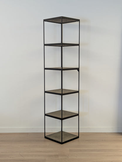 RH Reclaimed Russian Oak Parquet Bookshelf (2 Available)