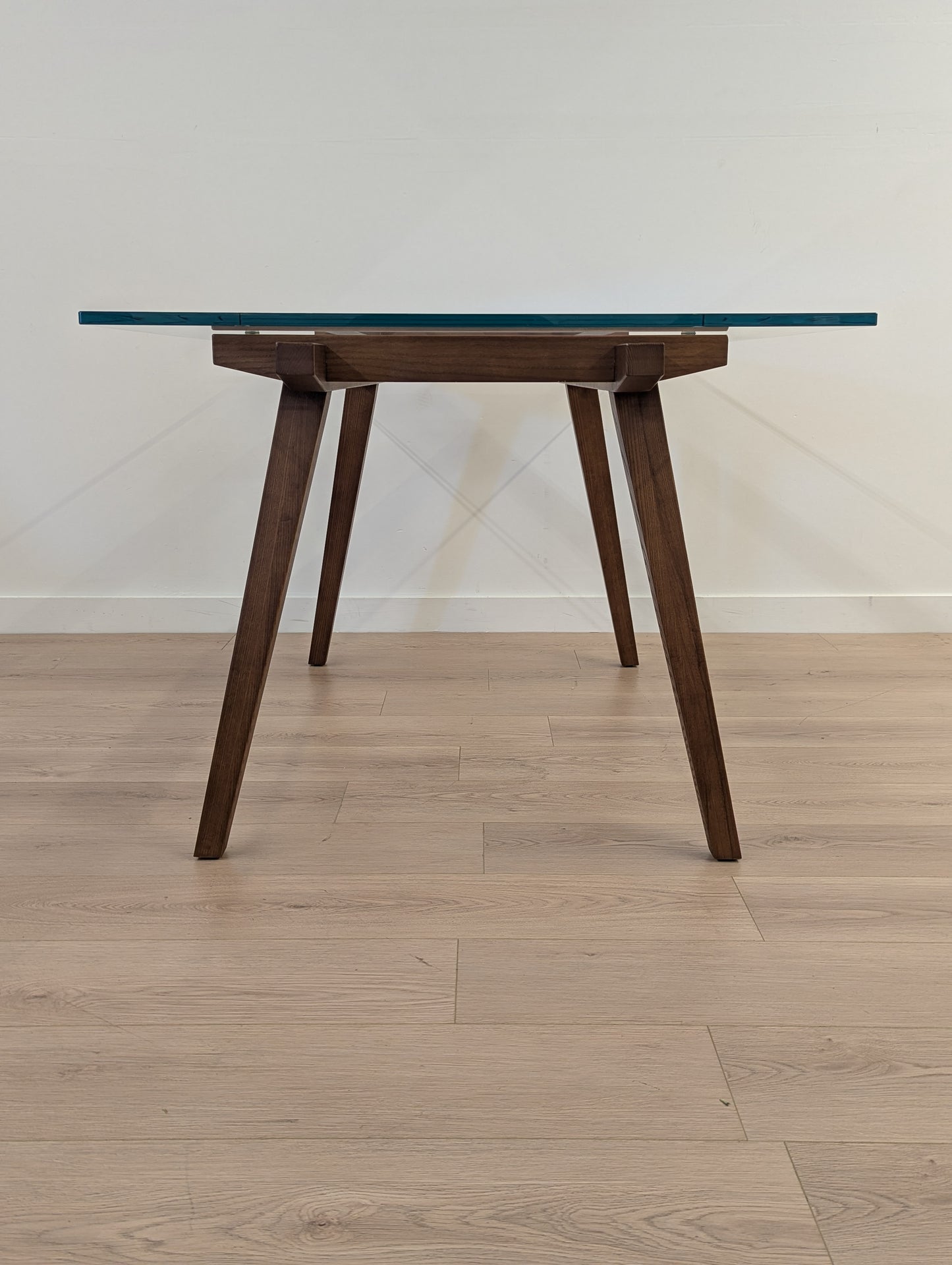 Glass and Wood Dining Table