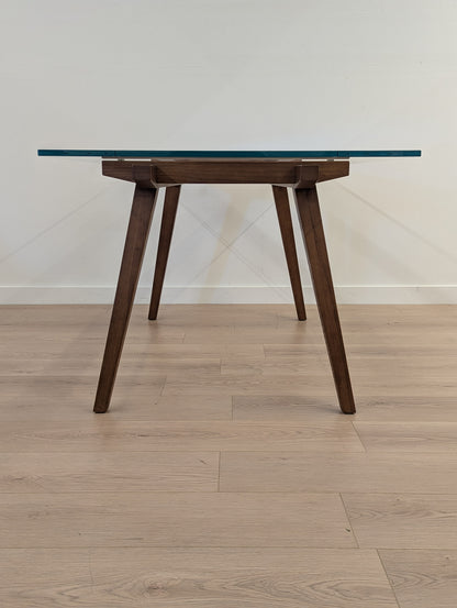 Glass and Wood Dining Table