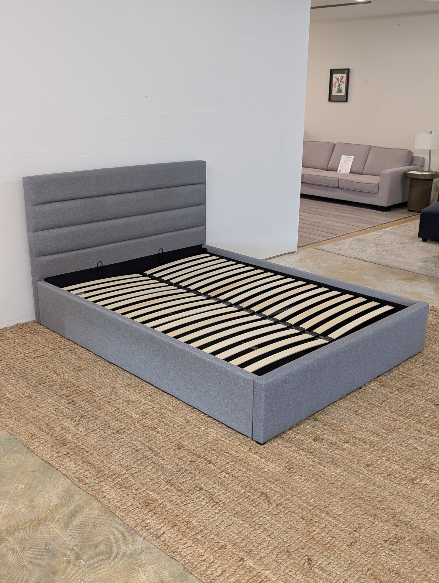 Dustin Storage Bed Greige Queen