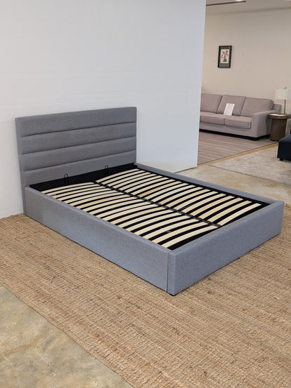 Dustin Storage Bed Greige Queen