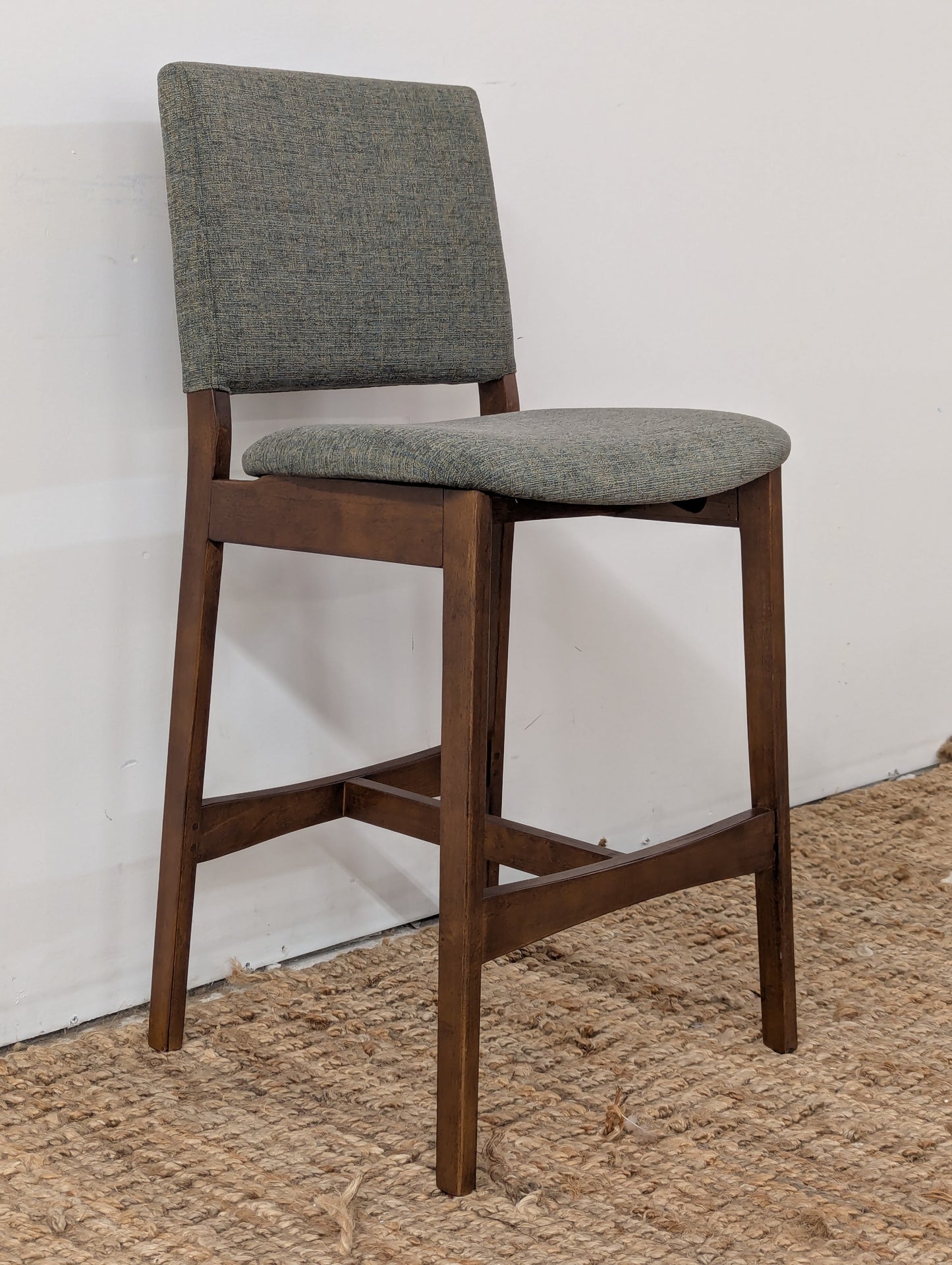 Article Nosh Counter Stool - Walnut and Hemock Green