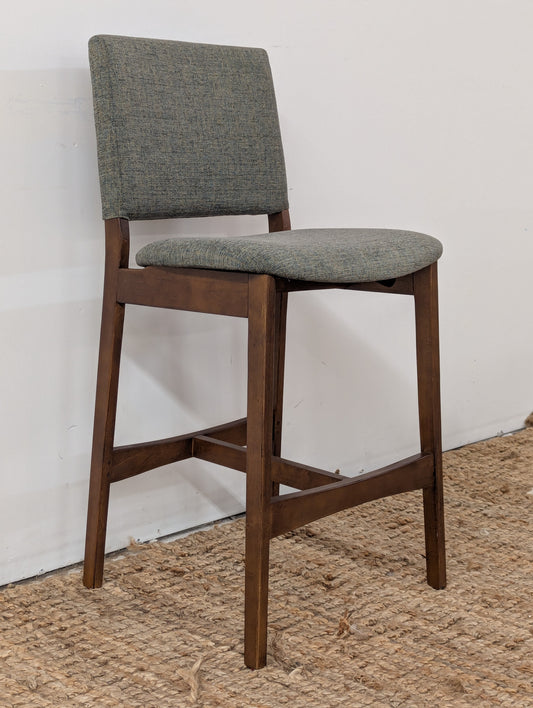 Article Nosh Counter Stool - Walnut and Hemock Green
