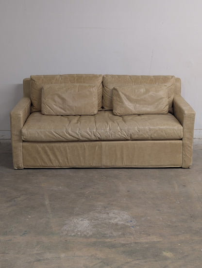 Belgian Track Arm Leather Sofa