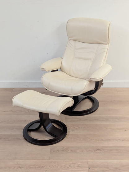IMG Nordic 21 Comfort Glide Swivel Recliner with Ottoman