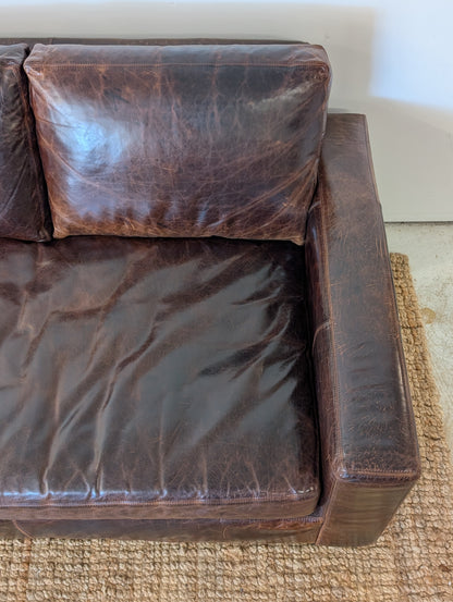 Restoration Hardware Maxwell Leather Sectional