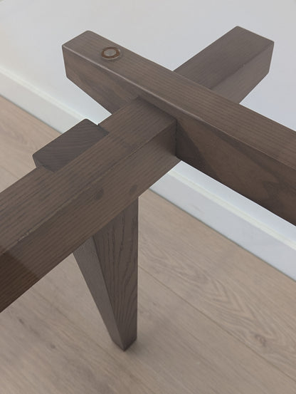 Glass and Wood Dining Table