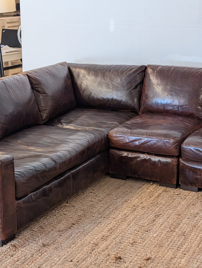 Restoration Hardware Maxwell Leather Sectional