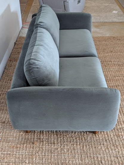 Article Sanders 85.5" Velvet Sofa - Plush Pacific Green