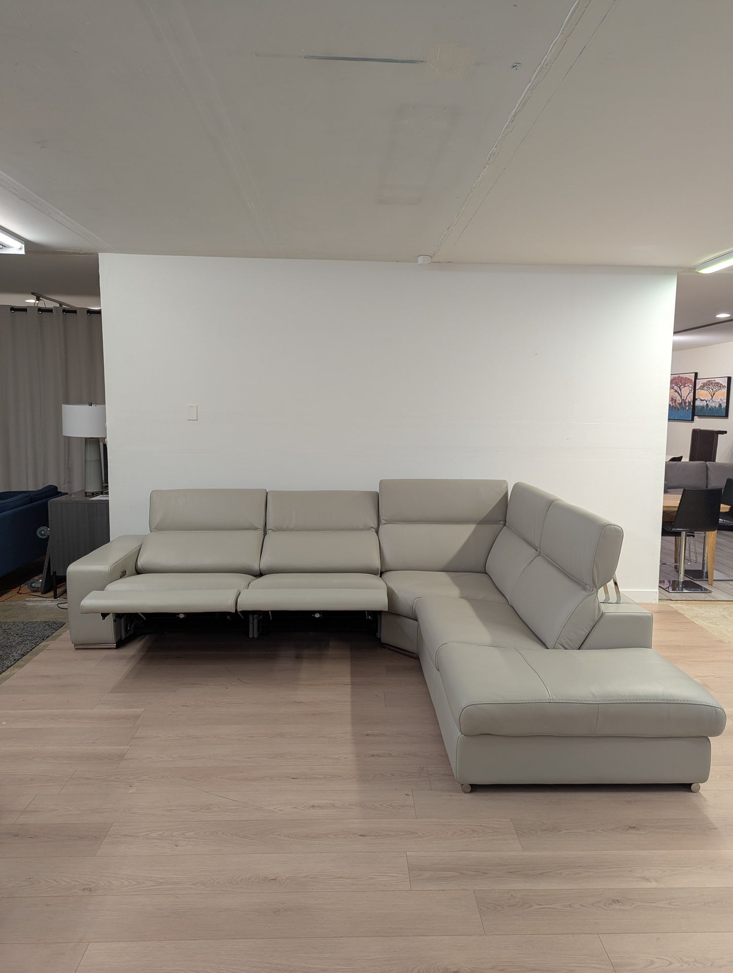 Incanto Zatel Power Reclining Leather Sectional