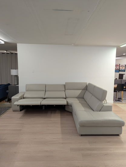Incanto Zatel Power Reclining Leather Sectional