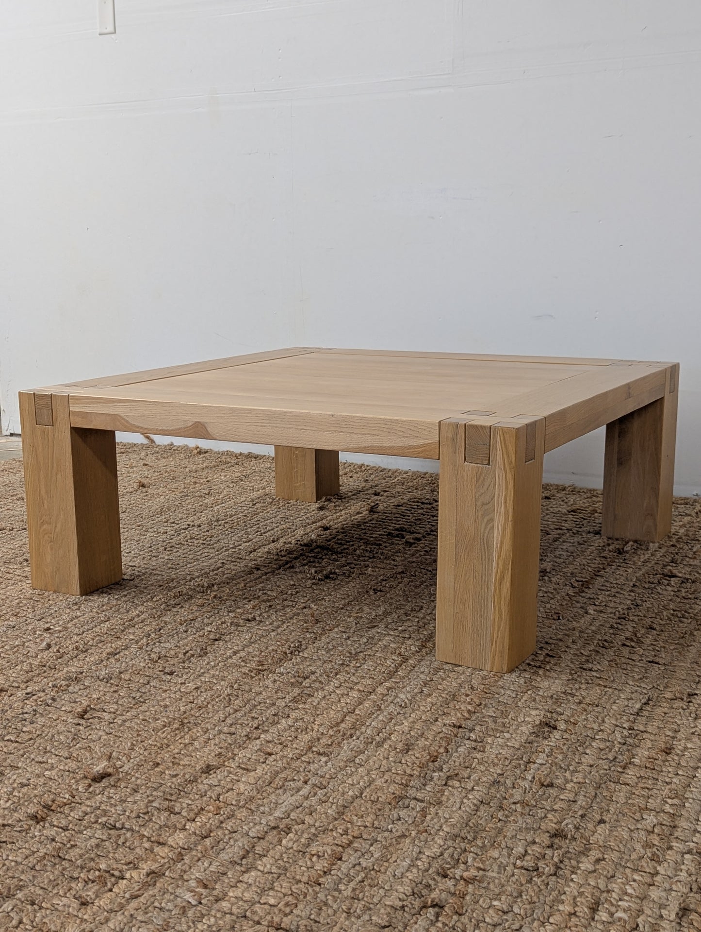 Crate and Barrel Shibola Utility Square Oak Coffee Table