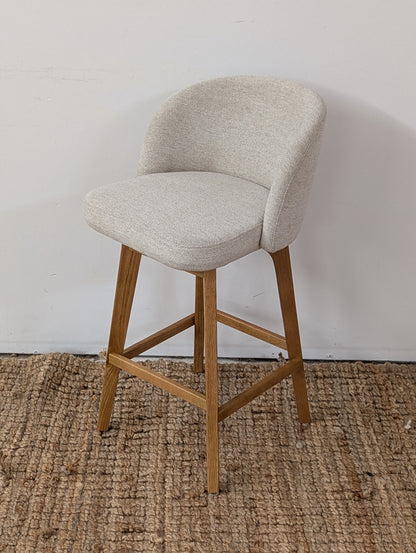 Article Alta Swivel Counter Stool - Oak and Camellia Ivory