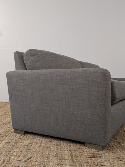 RH Maxwell 2 Cushion Sofa Perennials® Performance Textured Linen Weave