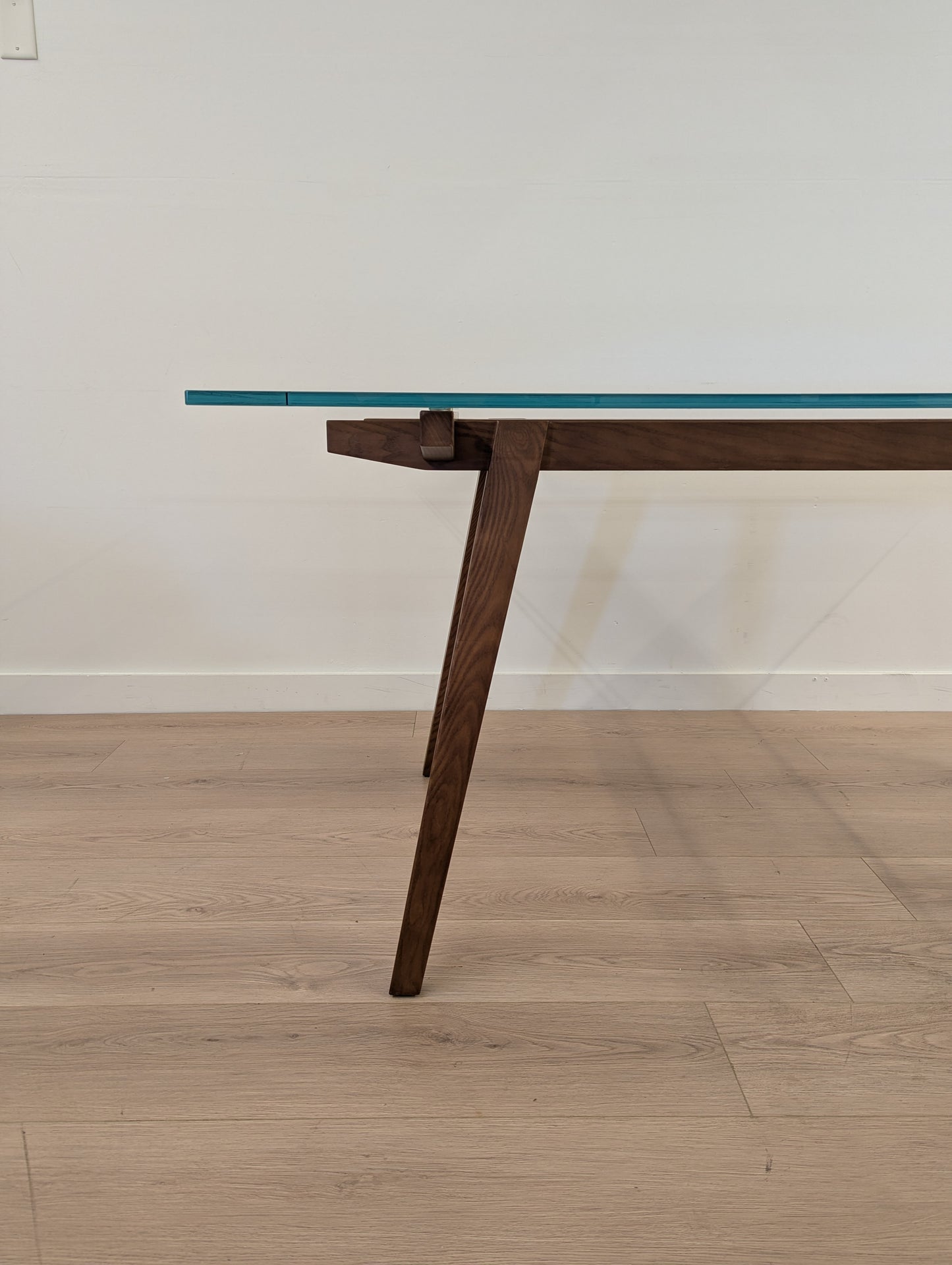 Glass and Wood Dining Table