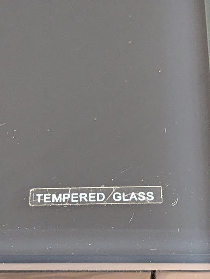 Modern Blue Nightstand - Tempered Glass (2 available)