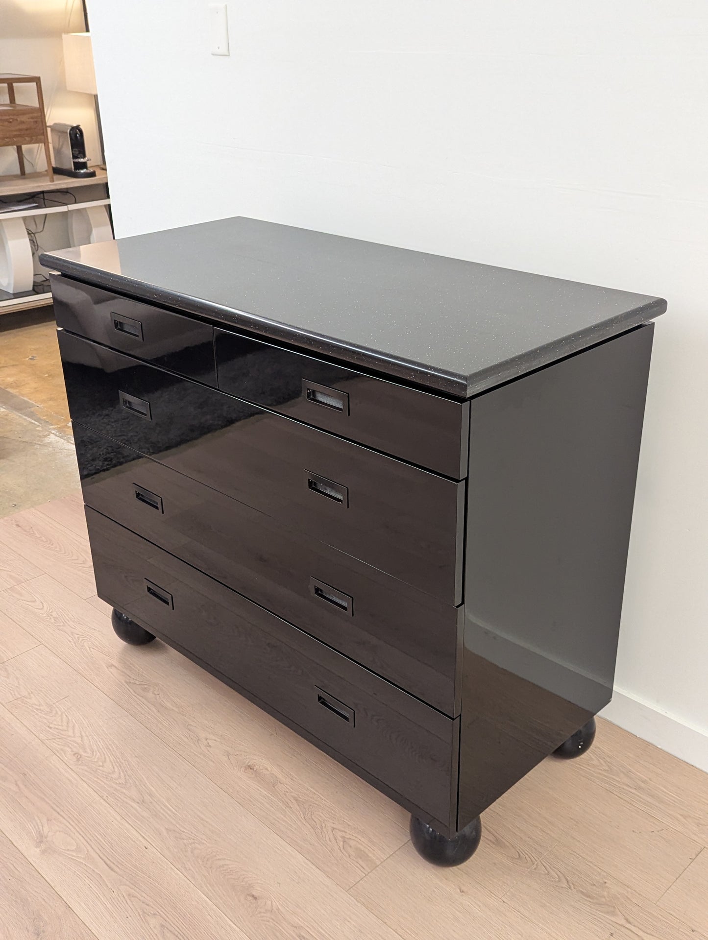 Black Marble Top Dovetail Dresser