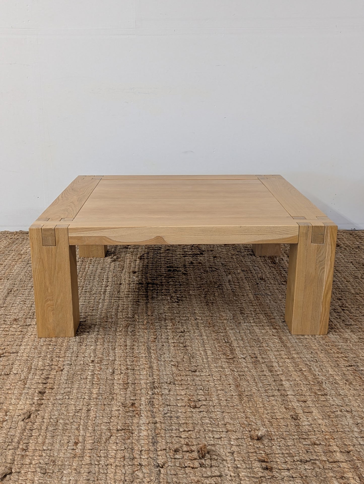 Crate and Barrel Shibola Utility Square Oak Coffee Table