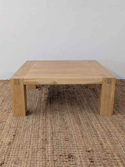 Crate and Barrel Shibola Utility Square Oak Coffee Table