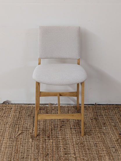 Article Nosh Counter Stool - Oak and Ratine Ivory