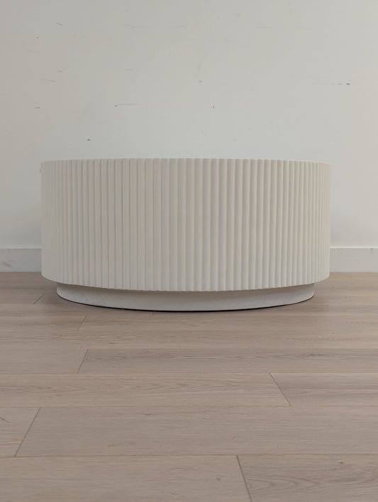 Article Nordens Fluted Coffee Table (Soft White) (on hold)