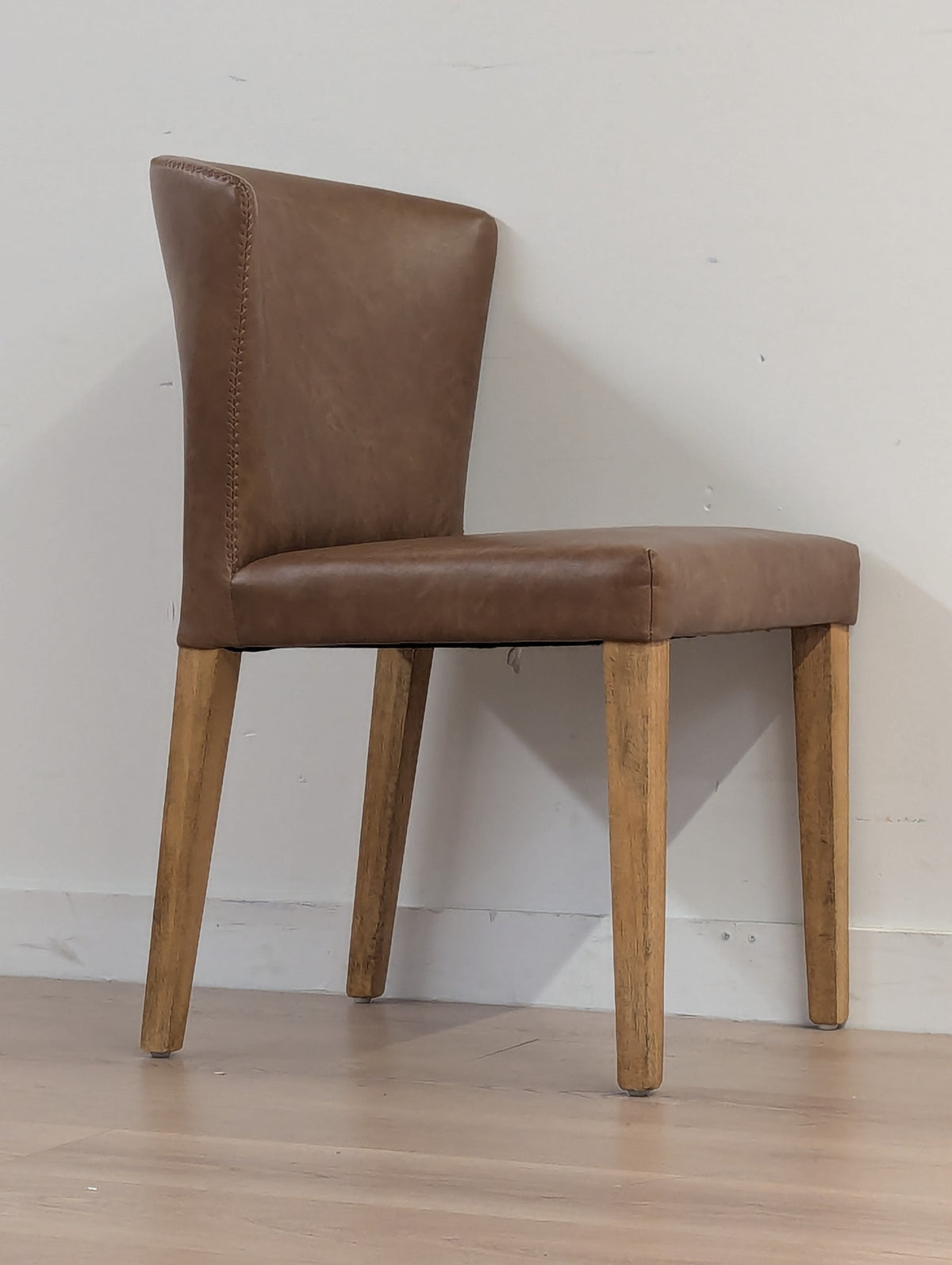 Muse & Merchant Fable Brown Faux Leather Dining Chairs (Set of 2)