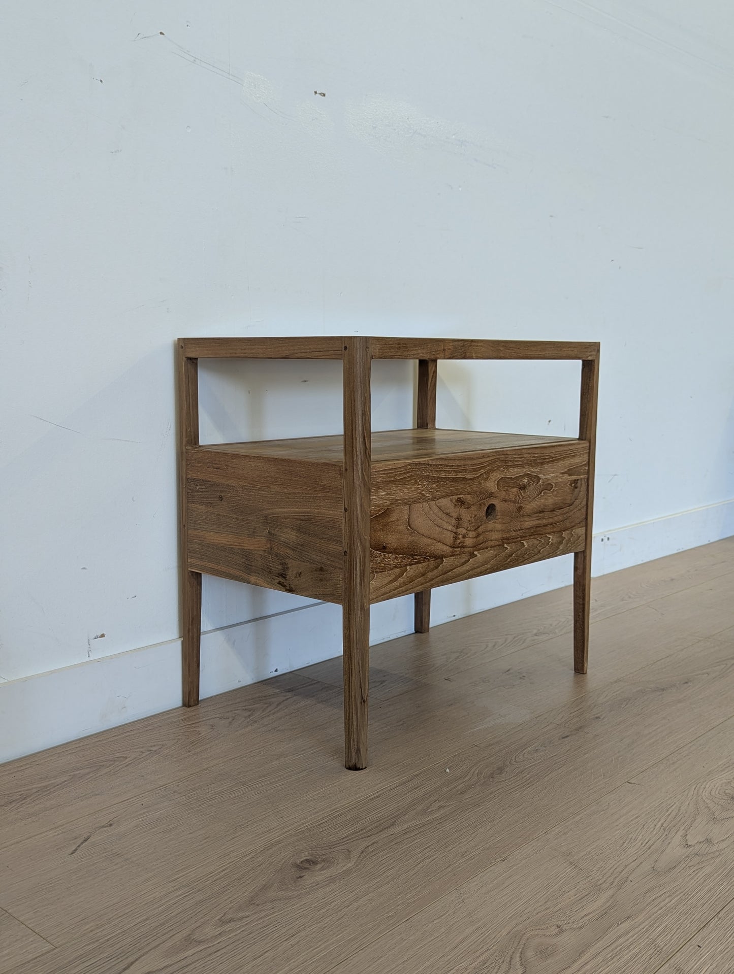 Ethnicraft Spindle Bedside Table with 1 Drawer - Reclaimed Teak