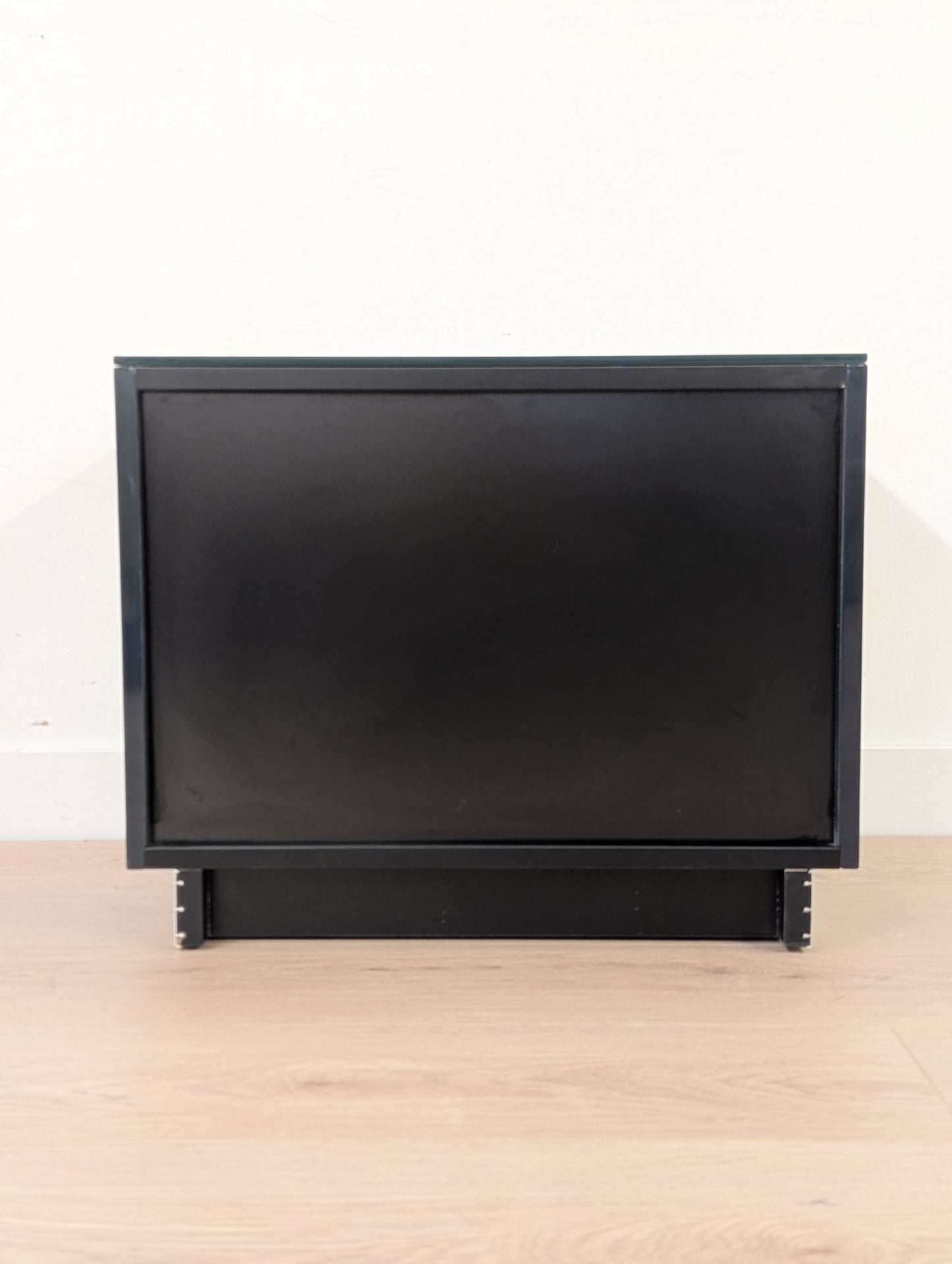 Modern Blue Nightstand - Tempered Glass (2 available)