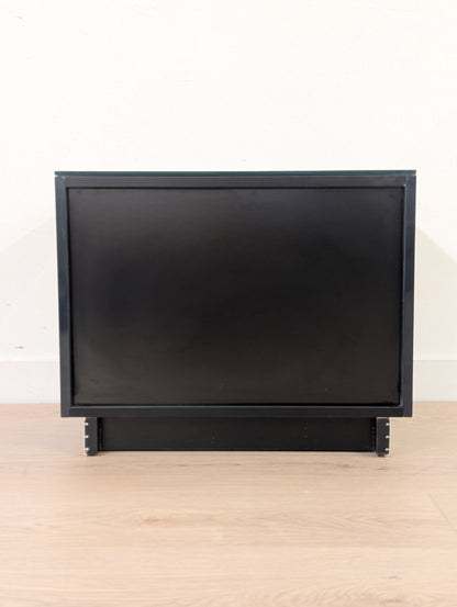 Modern Blue Nightstand - Tempered Glass (2 available)