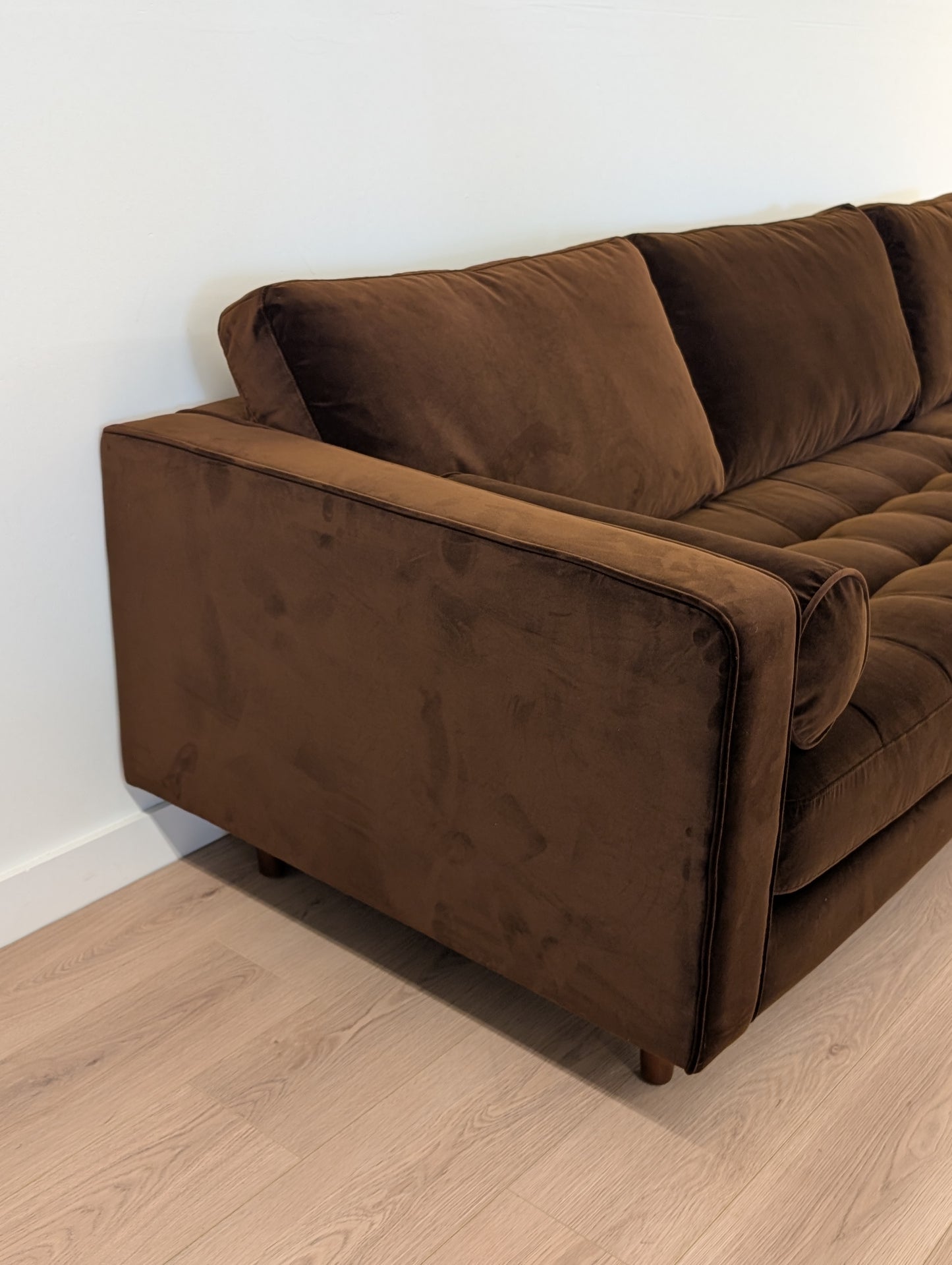 Article Sven 100" Tufted Velvet Right Sectional