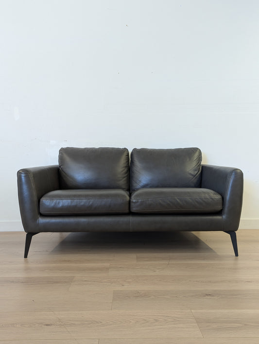 Scan Designs Leather Loveseat