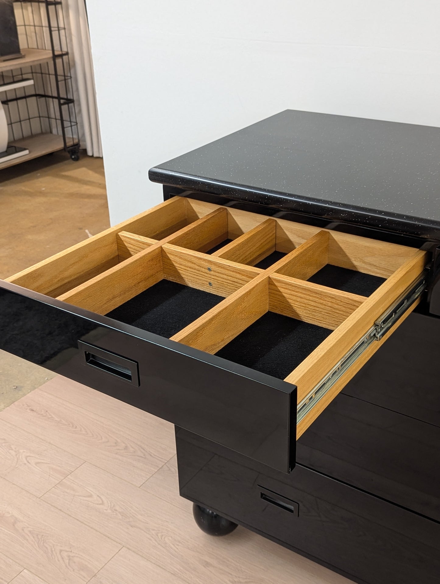 Black Marble Top Dovetail Dresser
