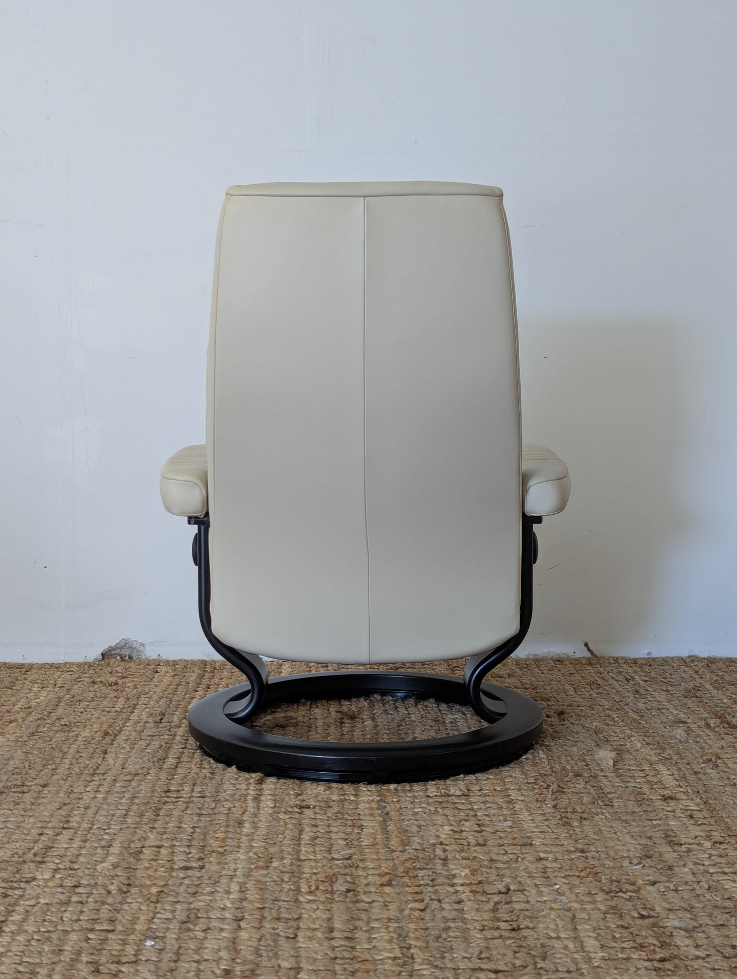 Stressless Opal M Paloma Leather Chair and Ottoman