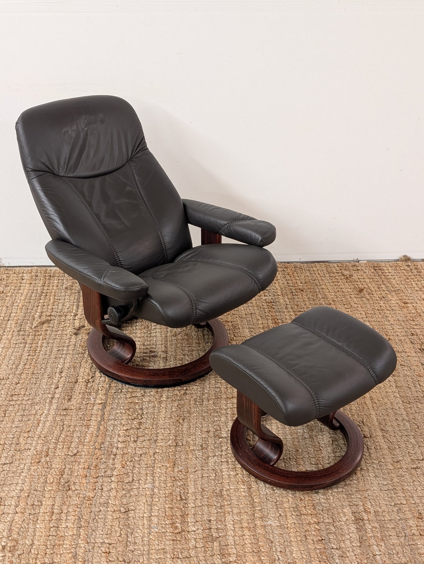 Stressless Consul Reclining Chair and Ottoman