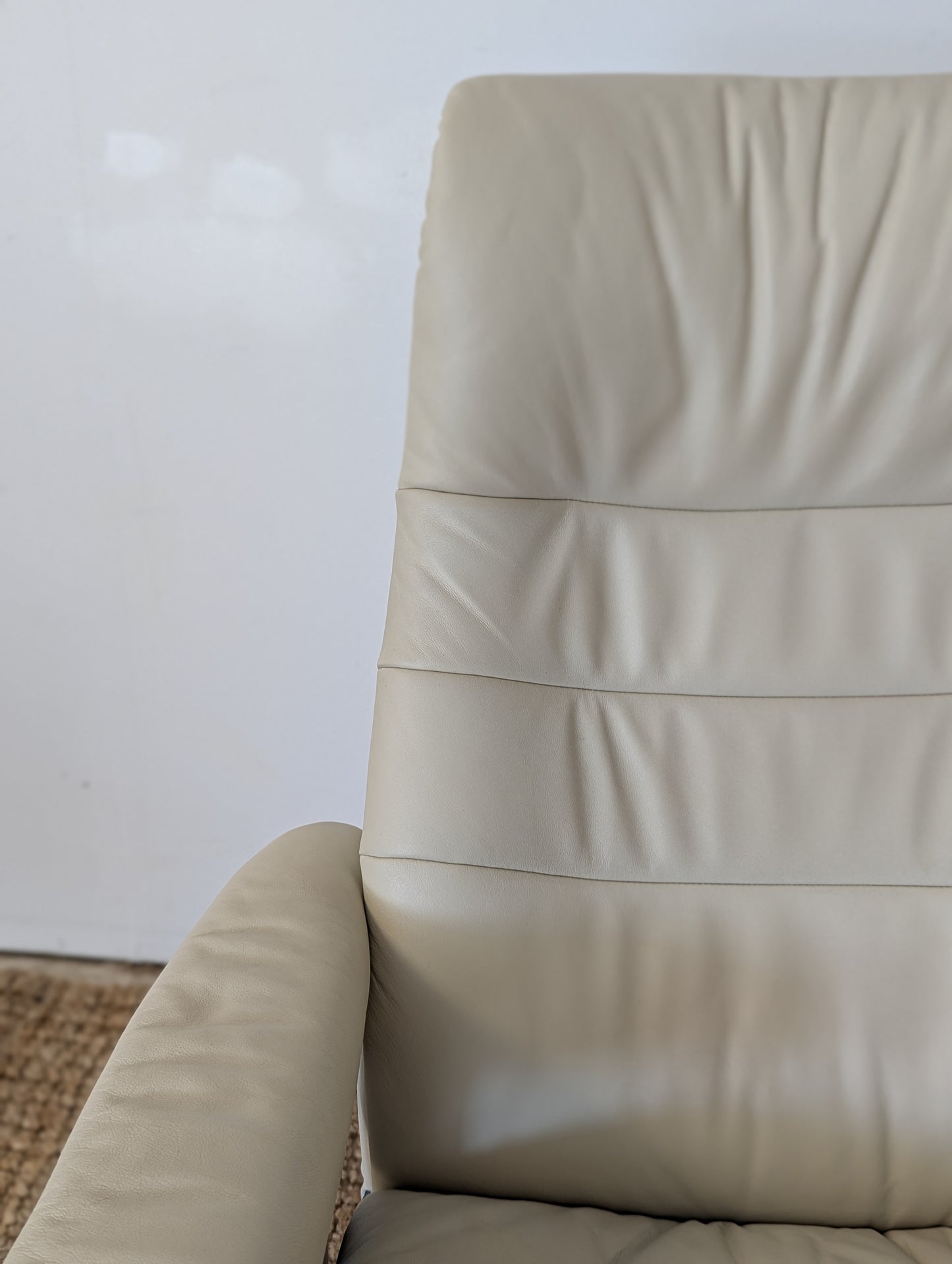 Stressless Opal M Paloma Leather Chair and Ottoman