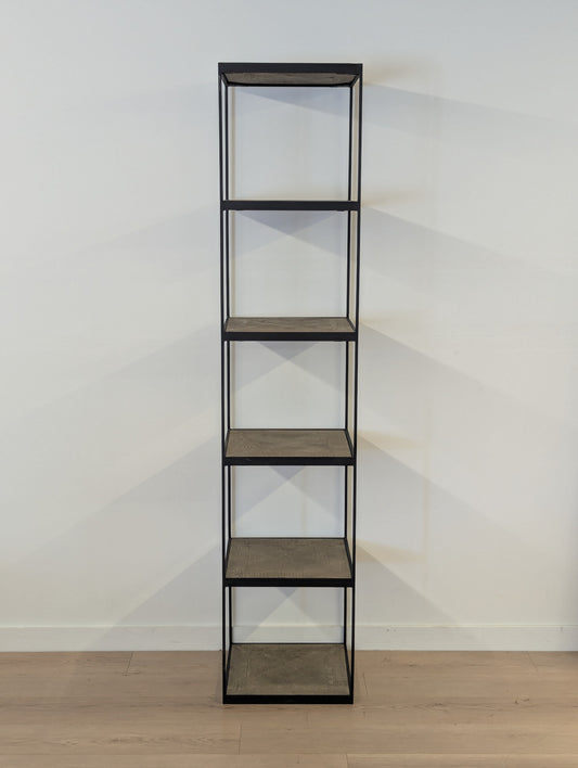 RH Reclaimed Russian Oak Parquet Bookshelf (2 Available)