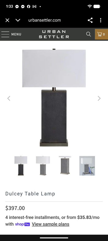 Dulcey Table Lamp