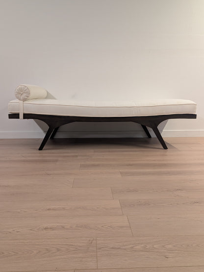 White Linen Chaise Lounge