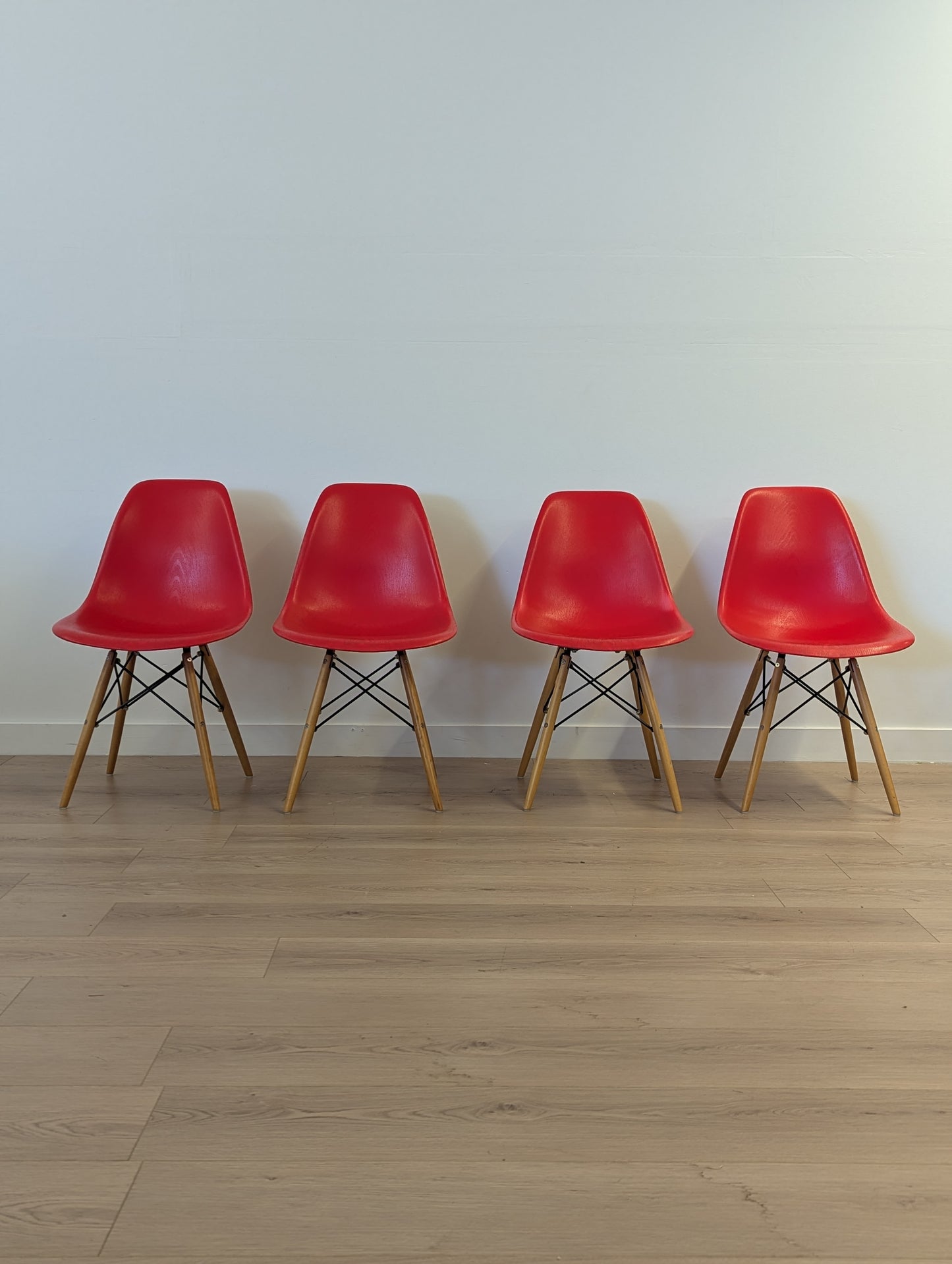 Eames Style Eiffel Molded Plastic Chairs (Set of 4)