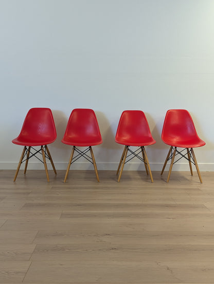 Eames Style Eiffel Molded Plastic Chairs (Set of 4)
