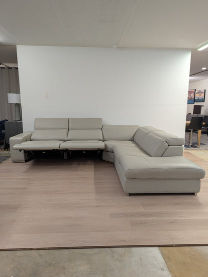 Incanto Zatel Power Reclining Leather Sectional