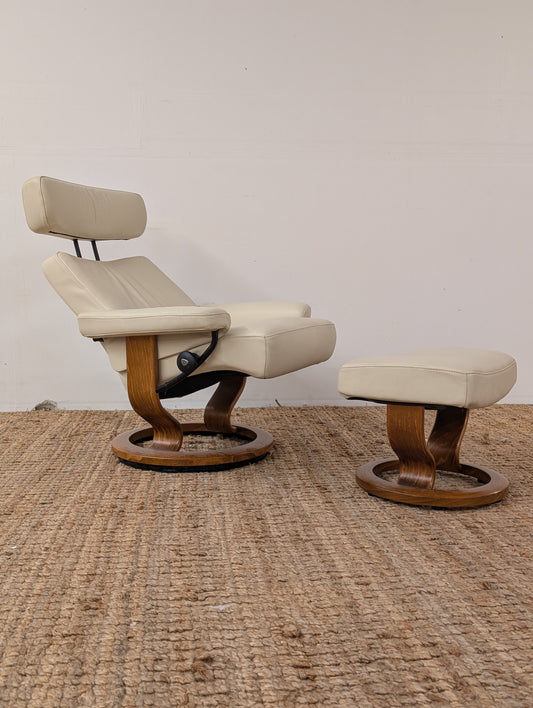 Stressless Taurus Reclining Chair and Ottoman