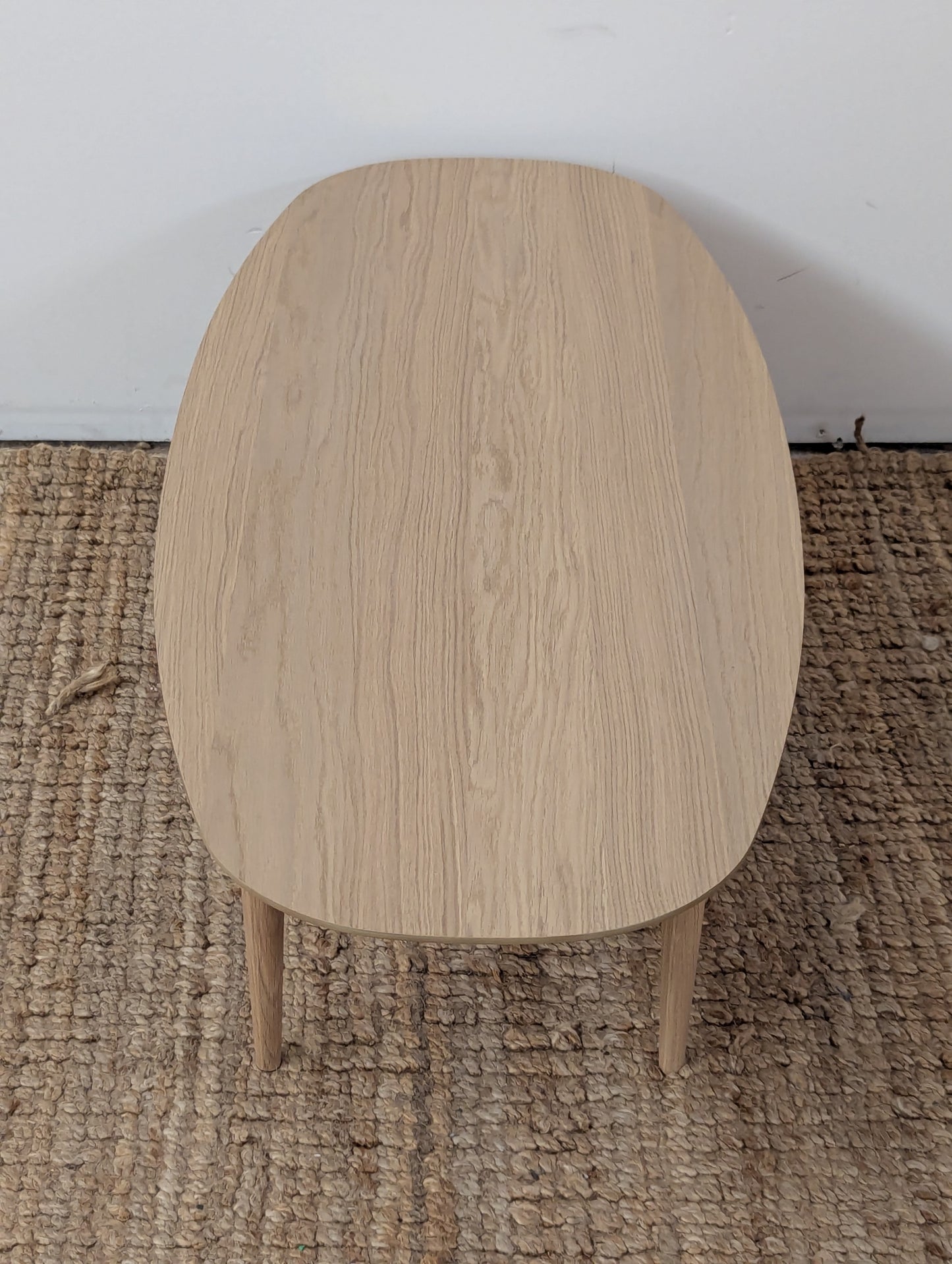 Article Lenia 53.5" Oval Coffee Table - White Oak