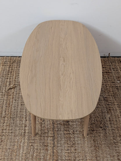 Article Lenia 53.5" Oval Coffee Table - White Oak