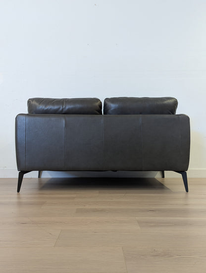 Scan Designs Leather Loveseat