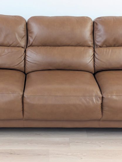 La-Z-Boy Draper Oak Leather Sofa
