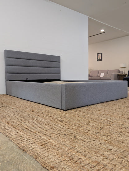 Dustin Storage Bed Greige Queen