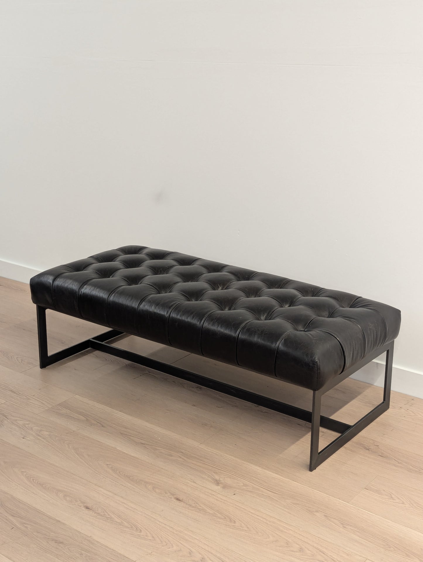 Moe's Wyatt Leather Bench